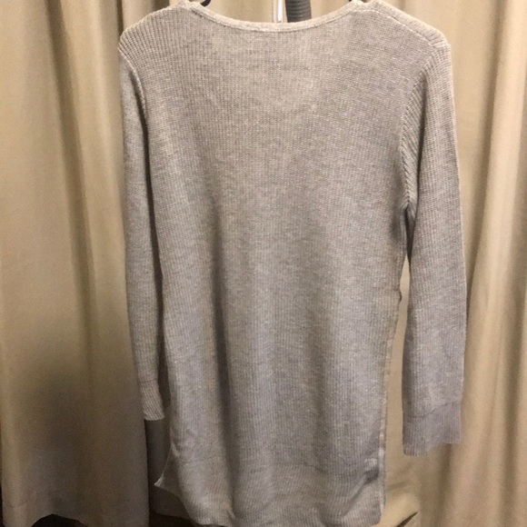 Francesca’s Criss Cross Grey Sweater - Picture 2 of 3